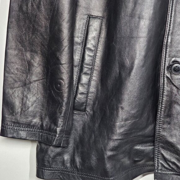 Vintage Milwaukee Leather Mens Black Genuine Leather Coat Jacket Oversized‎ XXL - Picture 8 of 13